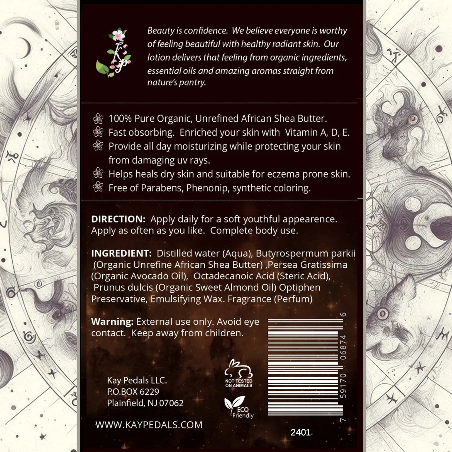 Amber Natural Organic Body Lotion