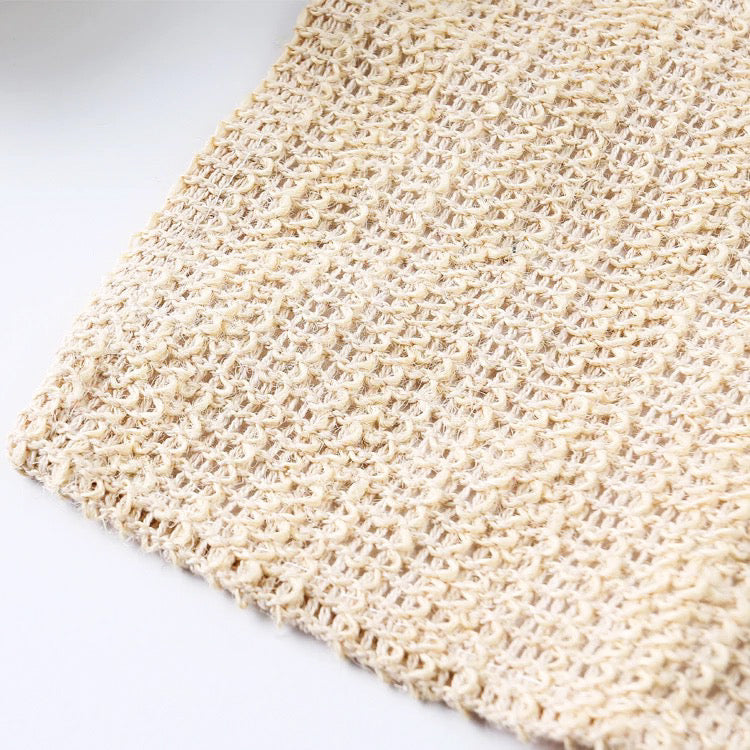 Natural Sisal Washcloth - Organic Zero Waste Plastic Free Exfoliate-4