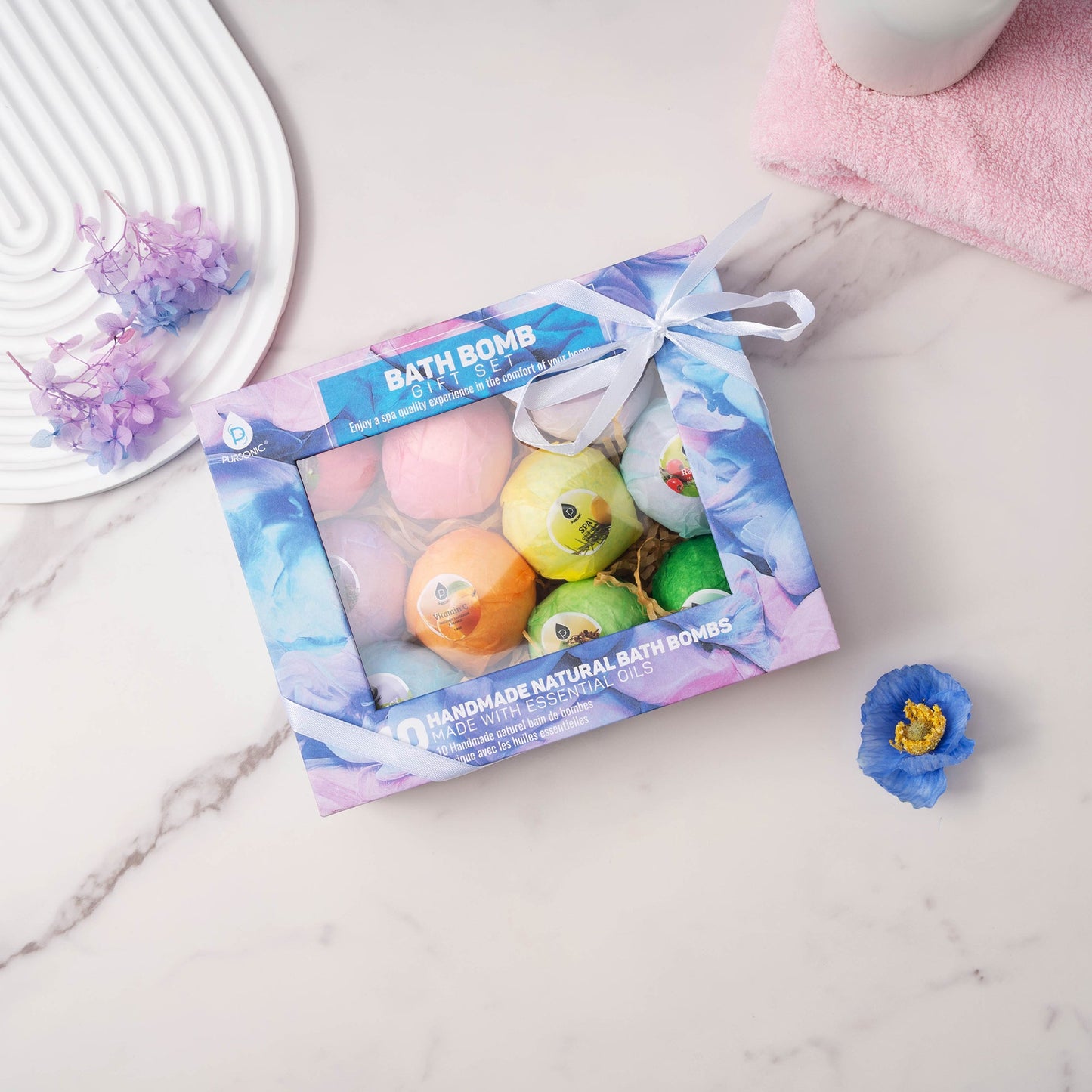 10 Pcs of Handmade, Natural and Organic Bath Bombs