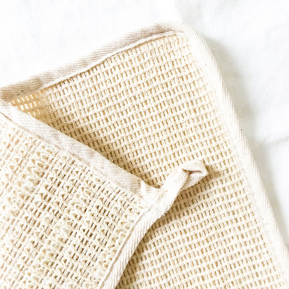 Natural Sisal Washcloth - Organic Zero Waste Plastic Free Exfoliate