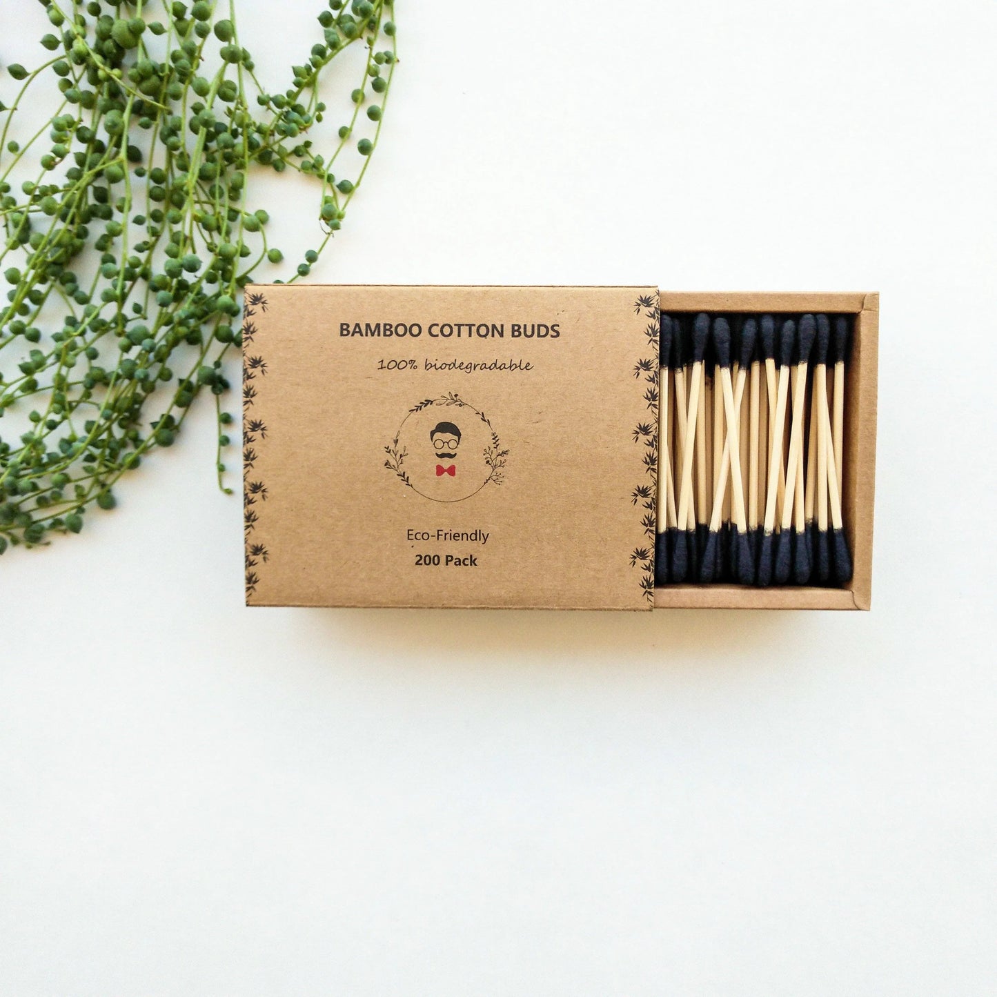 Smile Boutiques - Organic Biodegradable Bamboo Cotton Buds 200 Pack