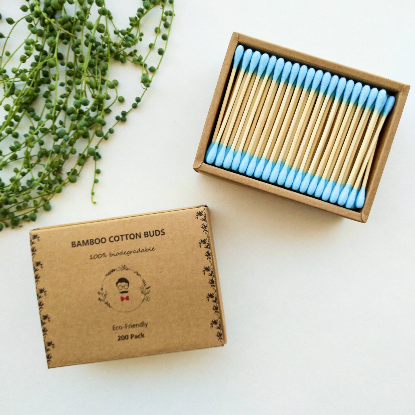 Smile Boutiques - Organic Biodegradable Bamboo Cotton Buds 200 Pack