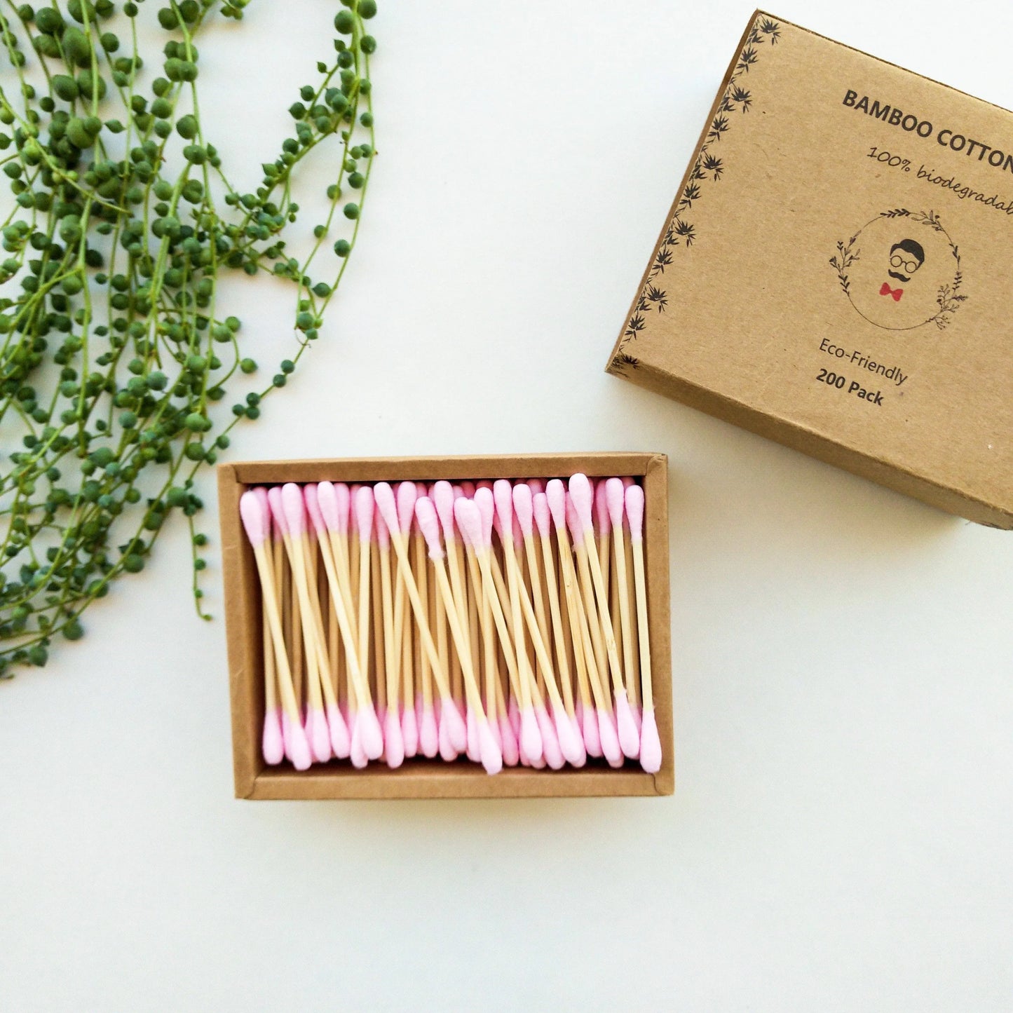 Smile Boutiques - Organic Biodegradable Bamboo Cotton Buds 200 Pack