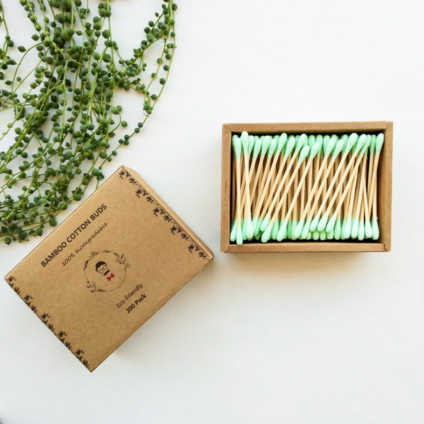 Smile Boutiques - Organic Biodegradable Bamboo Cotton Buds 200 Pack