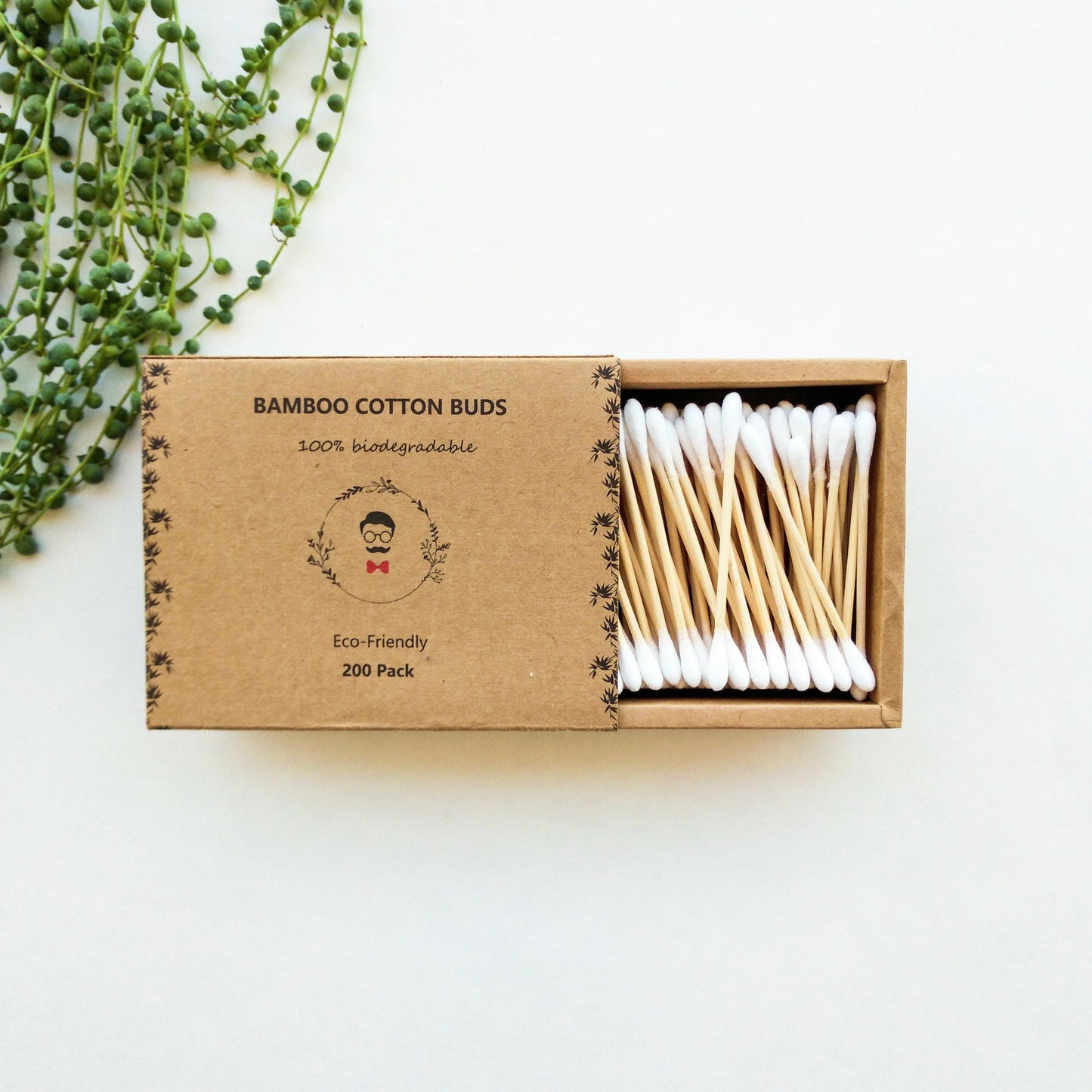 Smile Boutiques - Organic Biodegradable Bamboo Cotton Buds 200 Pack